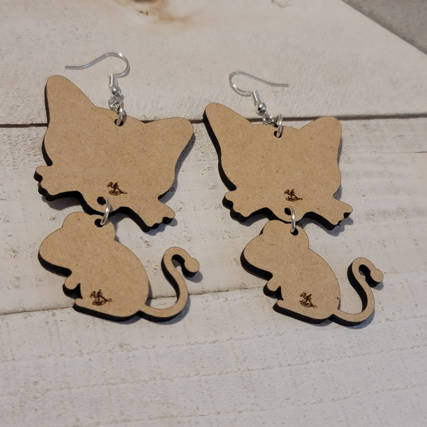 Handmade Cat and Mouse Earrings