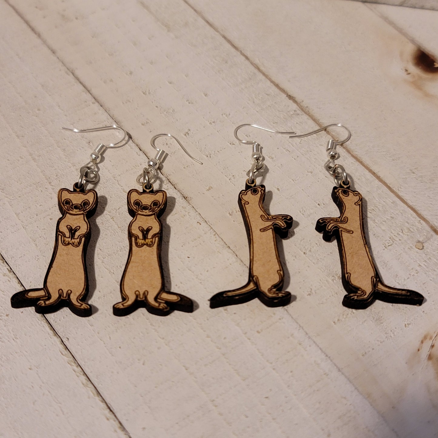 Cute Dangle Ferret Earrings