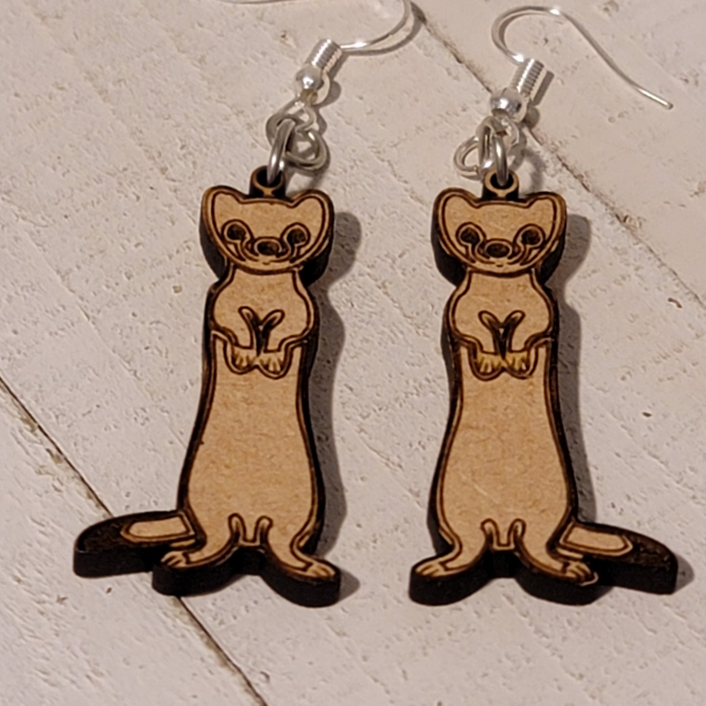 Cute Dangle Ferret Earrings