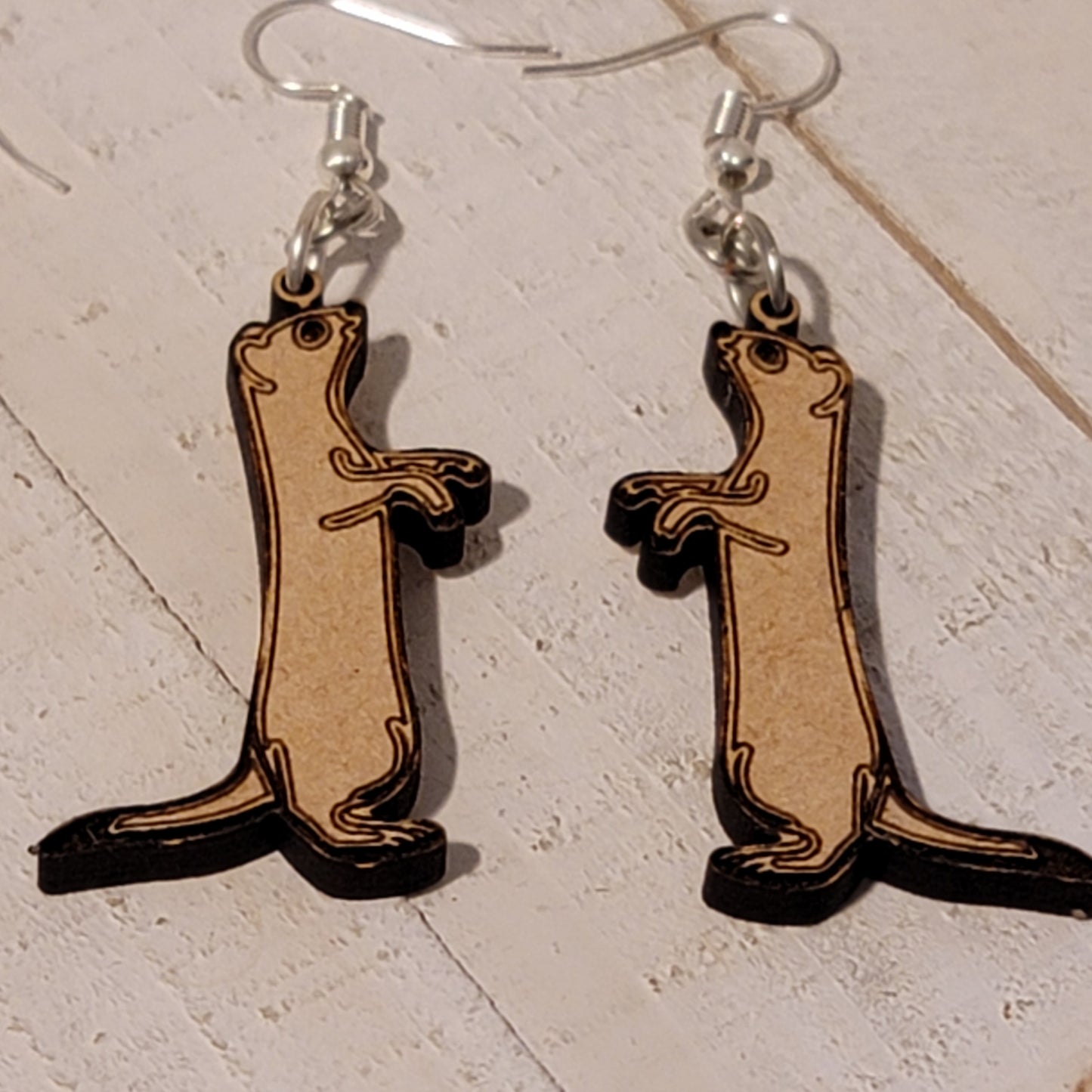 Cute Dangle Ferret Earrings