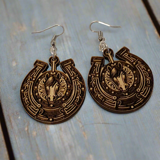 Horseshoe Dangle Earrings