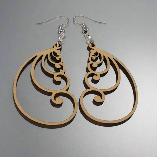 Fibonacci Spiral Dangle Earrings