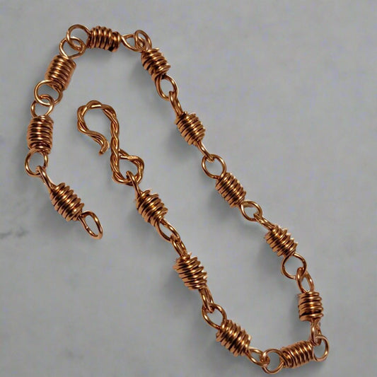 Handmade Copper Wire Work Unisex Style Chain Bracelet