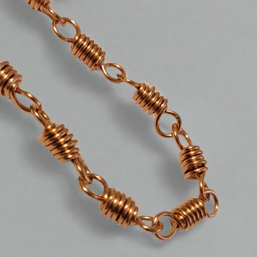 Handmade Copper Wire Work Unisex Style Chain Bracelet