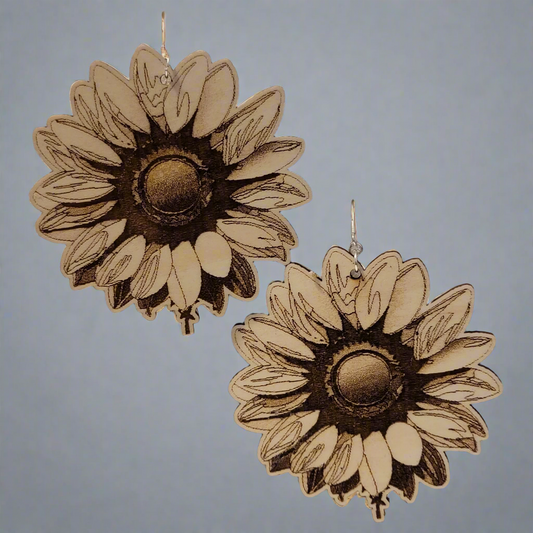 Large Oversized Sunflower Earrings