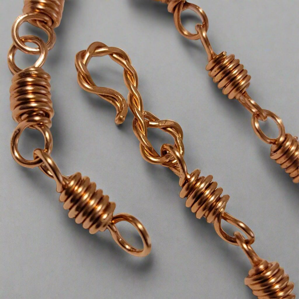 Handmade Copper Wire Work Unisex Style Chain Bracelet